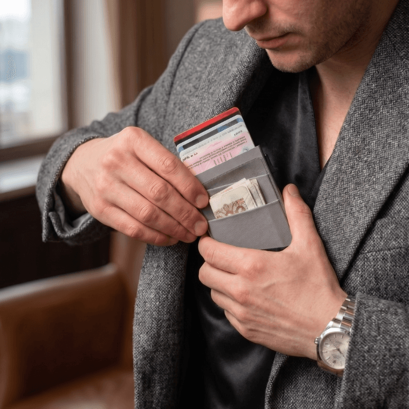 Cienki Portfel Męski Total Slim RFID